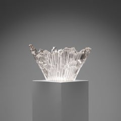 ‘Norrsken’ Large Glass Bowl by Tauno Wirkkala for Humppila Oy, Finland, 1970s