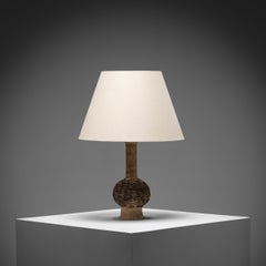 Model 812 Stoneware Table Lamp by Jette Hellerøe for Axella, Denmark 1960s