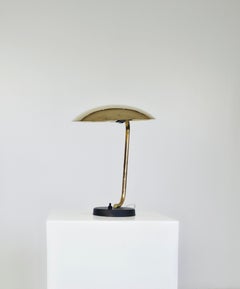 Mid-Century Modern PSO Brass Table Lamp, Finnish Scandinavian Design, 1950s