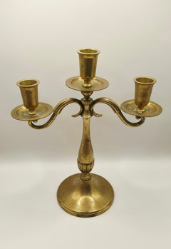 Mid-Century Finnish Brass Candelabra by Taidetakomo Hakkarainen, 1950s