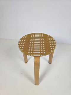 Artek Stool Model 60 By Alvar Aalto, Finnish Design, Mid-Century Modern, 1960's