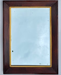 English Edwardian Rosewood Wall Mirror with Carved Frame, Circa 1901