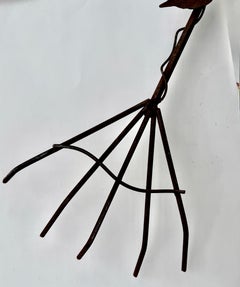 Wrought Iron Wall-Mounted Plant Holder Rustic Garden Decor