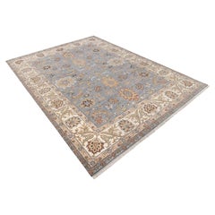9x12 Gray Ivory Persian Sickle Hand Knotted oriental Rug ( G-11629)