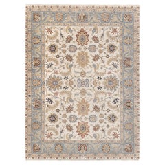 10x14 Ivory Gray Persian Sultanabad Hand Knotted Wool Rug ( G-11631)