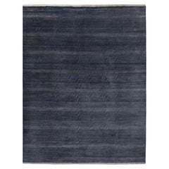 12x15 Navy Blue Savannah Handmade Area Wool Rug ( JC-1923)