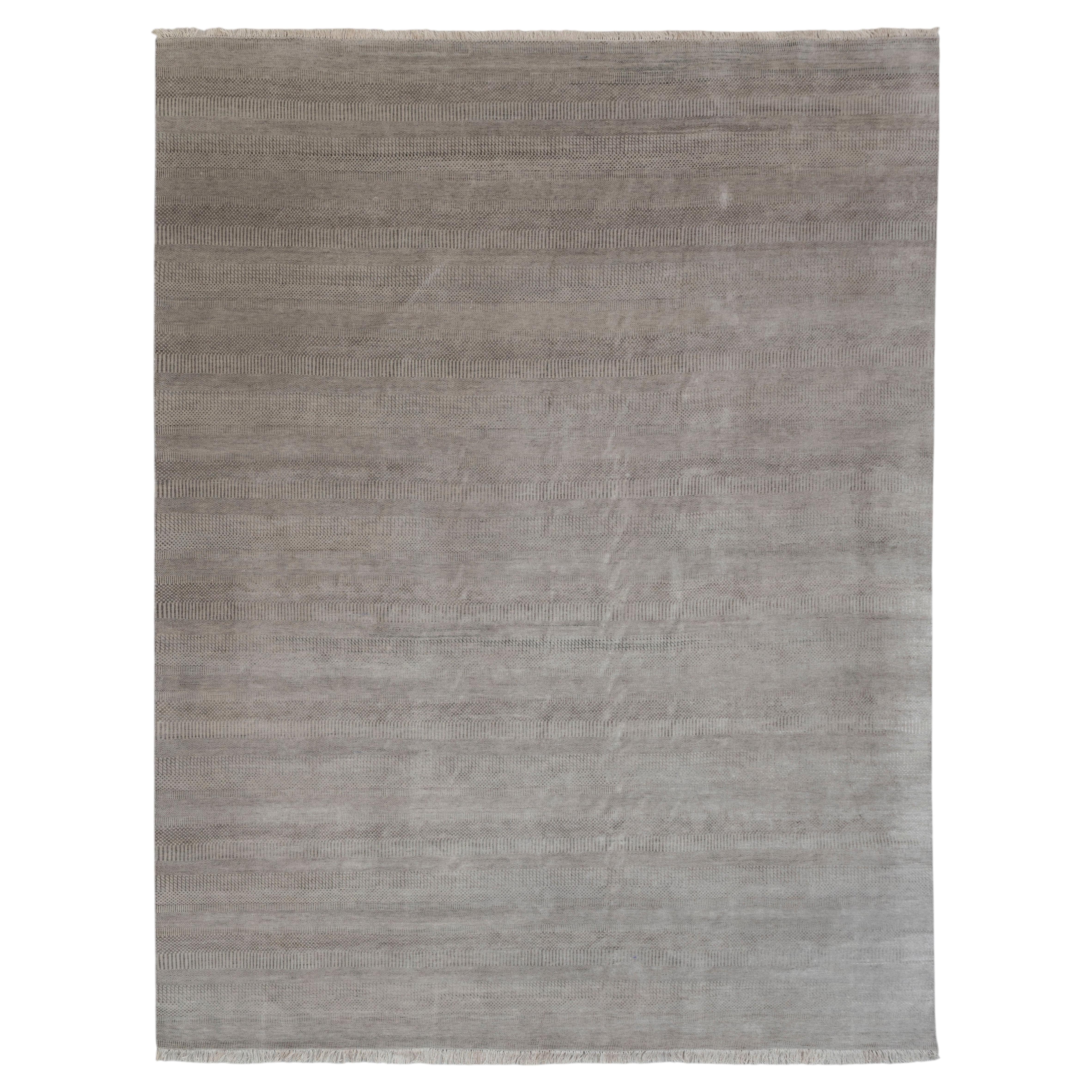12x15 Gray Charcoal Savannah Handmade Area Wool Rug ( JC-811)
