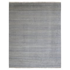 12x15 Bluish Gray Savannah Handmade Area Wool Rug ( 1938)