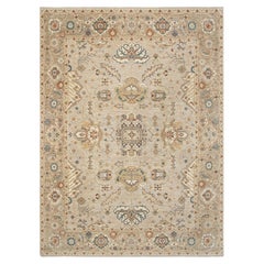 9x12 Beige Tappeto tradizionale persiano in lana orientale annodato a mano (G-14328)