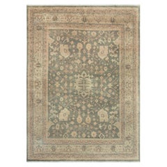 12x15 Olive Green Persian Hand Knotted Oushak Wool Rug ( G-13113 )