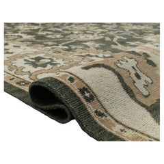 10x14 Olive Green Sultanabad Oushak Hand Knotted Wool Rug ( G-2654 )