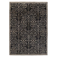 9x12 Black Persian Turkish Oushak Hand Knotted Wool Rug ( G-9750 )