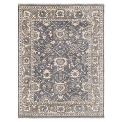8x10 Gray Traditional Turkish Oushak Hand Knotted Wool Rug ( G-11480 )