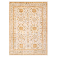 8x10 Ivory Gold Turkish Oushak Hand Knotted Wool Rug ( G-12206 )