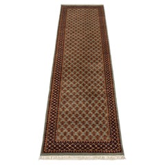 2,6x10 Gris verdoso Persa Herati Alfombra de lana anudada a mano ( G-14283 )