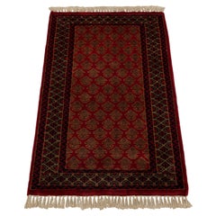 2x3 Red Red Plush Hand Knotted Herati Wool Runner Rug ( G-14243 )