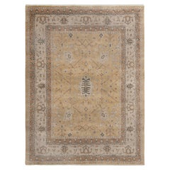 10x14 Beige Persian Turkish Oushak Hand Knotted Wool Rug ( G-14630 )