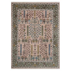Tappeto di lana annodato a mano 8x10 Pink Tree Of Life ( G-14627 )