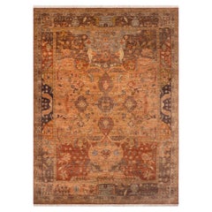 9x12 Orange Rust Persian Hand Knotted Wool Rug ( OAC -24 )