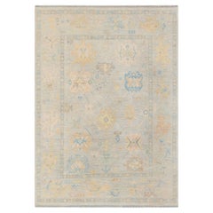 8x10 Gray Ivory Turkish Oushak Hand Knotted Wool Area Rug ( OAC - 36 )