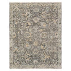 8x10 Gray Persian Style Hand Knotted Wool Area Rug ( OAC - 3 )