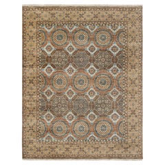 8x10 Brown Red Persian Mamluk Hand Knotted Wool Rug ( OAC - 6 )