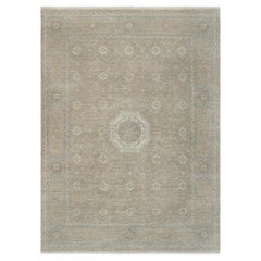 9x12 Softly Weathered Traditional Medallion Hand Knotted Wool Rug ( G- 13597 )