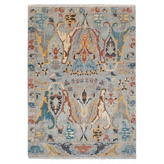 9x12 Silver Colourful Persian Bidjar Hand Knotted Wool Rug ( JC - 254 )