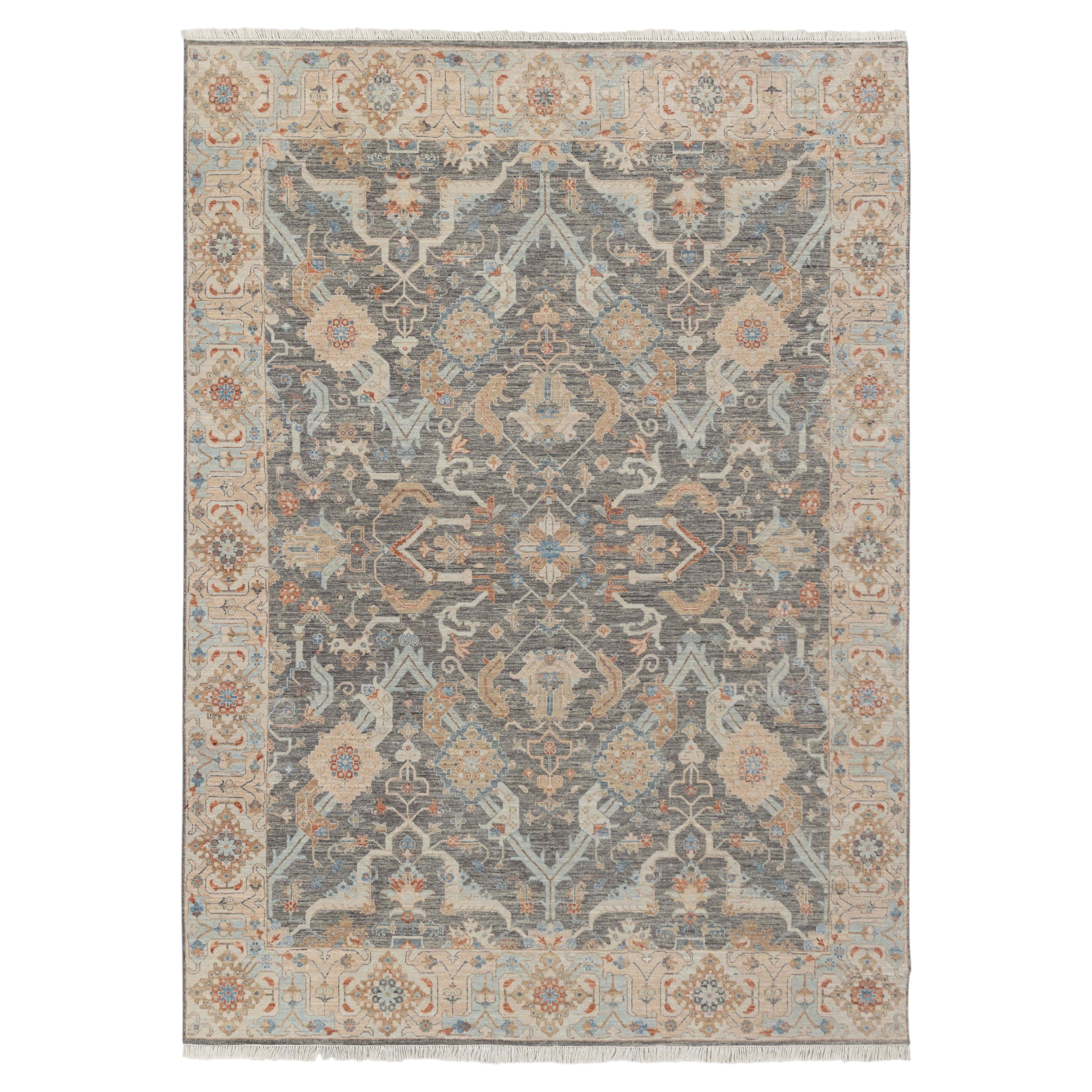 9x12 Muted Grayish Brown Persian Bidjar Hand Knotted Wool Rug ( JC - 7573 )