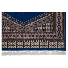 3x5 Blue Afghan Traditional Medallion Handmade Wool Rug ( H-2 )