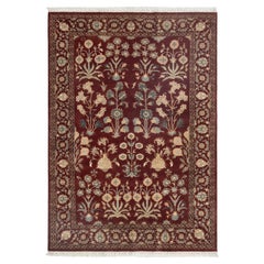 6x9 Floral Óxido Ziegler Alfombra Persa de Lana Oriental Anudada a Mano ( H - 15 )