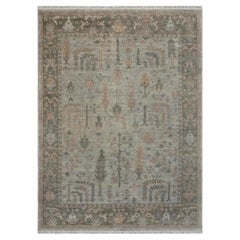 8x10 Azul Gris Árbol de la Vida Oushak Alfombra de lana anudada a mano ( G- 14784 )