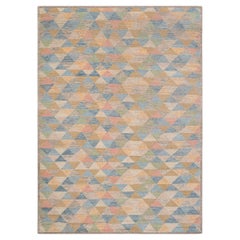 8x10 Pastel Triangle Contemporary Handwoven Geometric Area Rug ( JC -7723 )