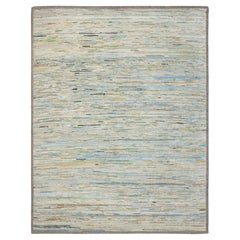 8x10 Colorful Stripes Modern Contemporary Hand Knotted Rug ( JC - 13699 )
