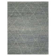 8x10 Gray Beni Ourain Berber Handmade Bohemian Moroccan Rug ( JC -13981 )