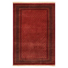 5x7 Red Vintage Herati Hand Knotted Wool Area Rug ( G - 14241 )