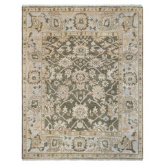8x10 Sage Green Vintage Persian Traditional Floral Oriental Rug ( G - 15308 )