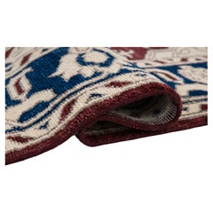 8x10 Navy Blue & Rust Traditional Persian Heriz Style Hand-Knotted Rug ( Mt-372)