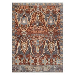 9x12 Rust Brown Vintage Oushak Hand Knotted Wool Area Rug ( JC - 15926 )