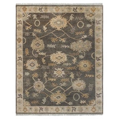8x10 Olive Green Gray Hand Knotted Oushak Wool Rug ( MT - 365 )