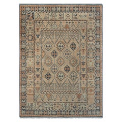9x12 Beige Tribal Oushak Hand Knotted Wool Rug ( G - 15725 )