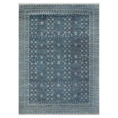 10x14 Deep Blue Traditional Khotan Hand Knotted Wool Area Rug ( JC - 13308 )