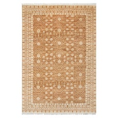6x9 Brown Vintage Traditional Khotan Hand Knotted Wool Rug ( JC - 13902 )