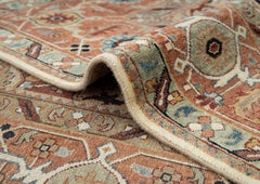 Tapis en laine noué à la main, motif Serapi Heriz, couleur « Rust Navy », format 8x10 (G - 15867)