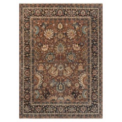 8x10 Brown Vintage Persian Ziegler Hand Knotted Wool Rug ( G - 7505 )