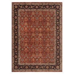 8x10 Red Persian Floral Motif Hand Knotted Wool Rug ( G - 12279 )