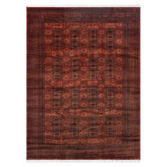 8x10 Burnt Red Baluch Herati Hand Knotted Woollen Rug ( G - 16179 )