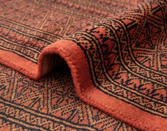 8x10 Burnt Red Baluch Herati Hand Knotted Woollen Rug ( G - 16179 )