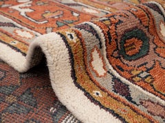 12x18 Rust Coral Persian Serapi Hand Knotted Wool Area Rug ( SE - 57 )