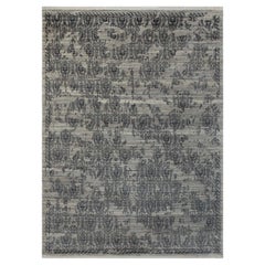 10 x 14, handgeknüpfter Teppich im Übergangstil mit durchgehendem Muster in Grautönen (G – 16580)